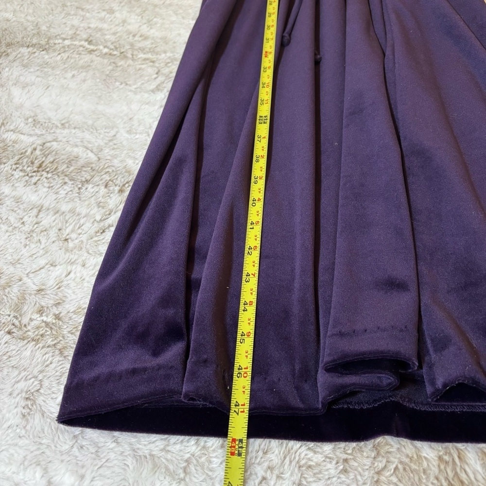 Coldwater Creek Velvet Maxi Dress PS Purple Embroidered Buttons - Picture 13 of 16